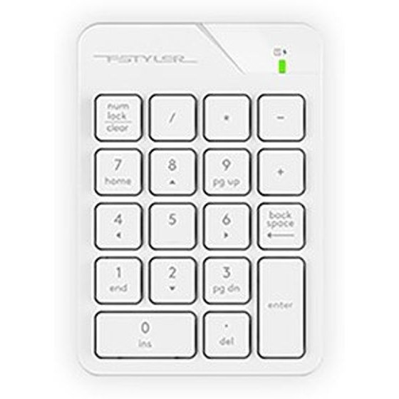 A4TEch Fstyler FGK21C Numeric Keyboard Wireless White - (FGK21C-WH)