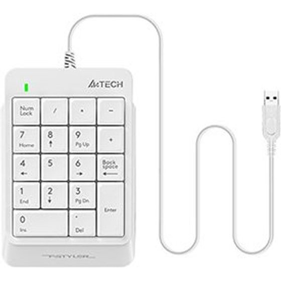 A4TEch Fstyler FK13P Numeric Keyboard Wire (USB) White - (FK13PW)