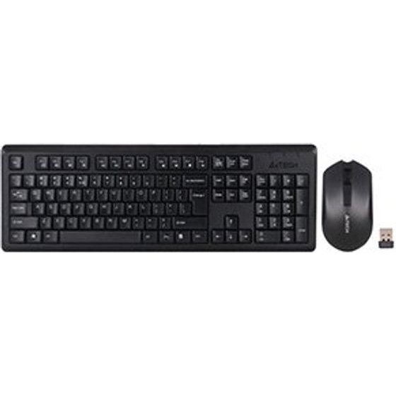 A4TEch Wireless Keyboard And V-Track Optical Mouse Set CZ/US, Black - (4200N)