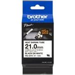 Brother Original Tape cassette, , HSE-251E, Black printing/White base., 1.5m, 21mm - (HSE251E)