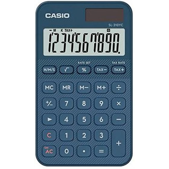 Casio Calculator blue, 10-digit, Dual Charging - (Sl 310 Yc NY)