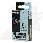 Casio Original Tape cassette, , Black printing/Transparent base., non-laminated, 8m, 9mm - (XR-9X1)