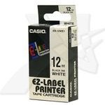 Casio Original Tape cassette, , Black printing/White base., non-laminated, 8m, 12mm - (XR-12WE1)