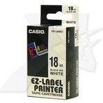 Casio Original Tape cassette, , Black printing/White base., non-laminated, 8m, 18mm - (XR-18WE1)