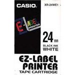 Casio Original Tape cassette, , Black printing/White base., non-laminated, 8m, 24mm - (XR-24WE1)
