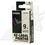 Casio Original Tape cassette, , Black printing/White base., non-laminated, 8m, 9mm - (XR-9WE1)