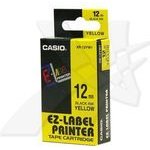 Casio Original Tape cassette, , Black printing/Yellow base., non-laminated, 8m, 12mm - (XR-12YW1)