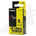 Casio Original Tape cassette, , Black printing/Yellow base., non-laminated, 8m, 9mm - (XR-9YW1)