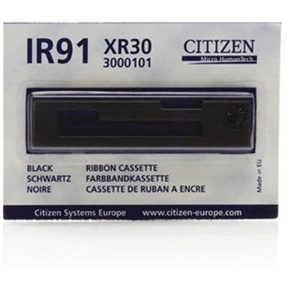 CITIZEN Original Cash Register ribbons, Ir 91, black, IR91B, MD910, MD911, IDP3110, IDP3111, CBM900 - (3000101)