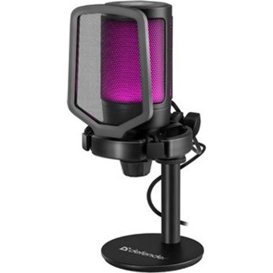 Defender , Streaming microphone, Impulse Gmc 600, Volume control, black, Rgb Backlight - (64660)