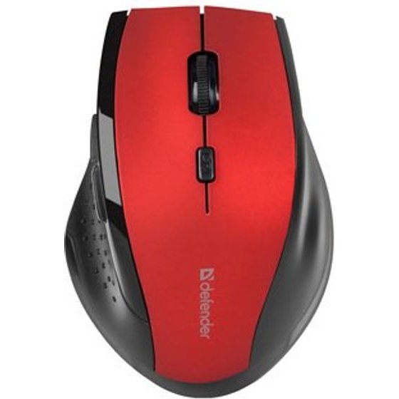 Defender Accura MM-365 Mouse wireless, Black And red, 1600DPi - (52367)