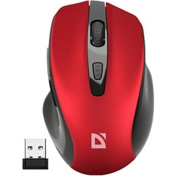 Defender Prime MB-053 Mouse wireless, red, 1600DPi - (52052)