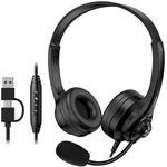 Genius HS-235U Ai Headphones With microphone, wire, Black - (31710036401)