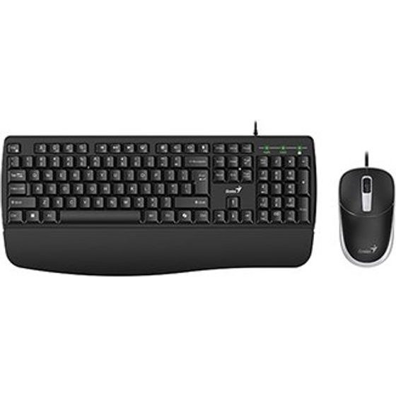 Genius KM-123 Keyboard Set Wire (USB) CZ/SK, Black With Optical Mouse - (31330013403)