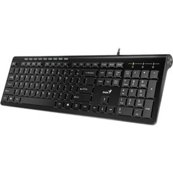 Genius Slimstar 230 Keyboard Wire (USB) US, Black - (31310010400)