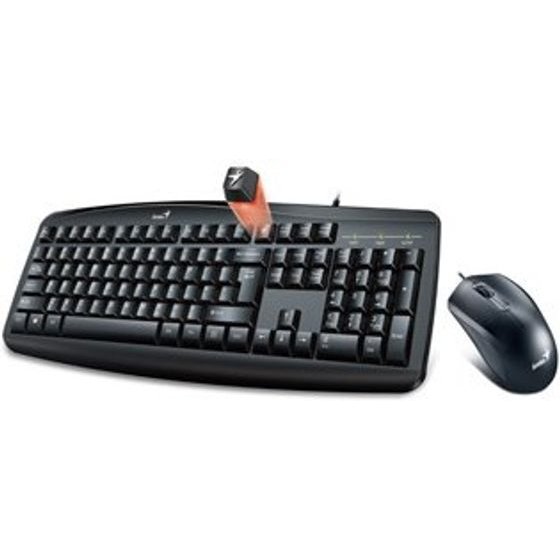 Genius Smart KM-200 Keyboard Set Wire (USB) US, Black With Wire Optical mouse, Classic - (31330003400)
