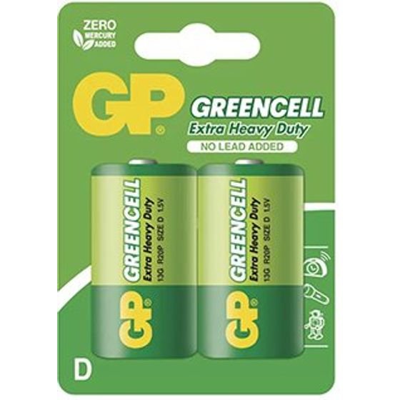 GP One-Off zinc-Chloride Battery D, 2-Pack - (B1241)
