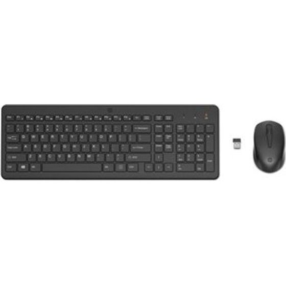 HP 330 Keyboard Set Wireless CZ, Black With Wireless Optical mouse, AA, ergonomic, Wireless Usb Receiver Type 2.4 [GHz] - (2V9E6AA#BCM)