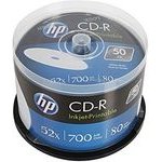 HP CD-RW, 69312, 25 pack, 700MB, 52x, 80min., 12cm, Without Printing possibility, Cake box, For Data Archiving - (CRE00017WIP-3)