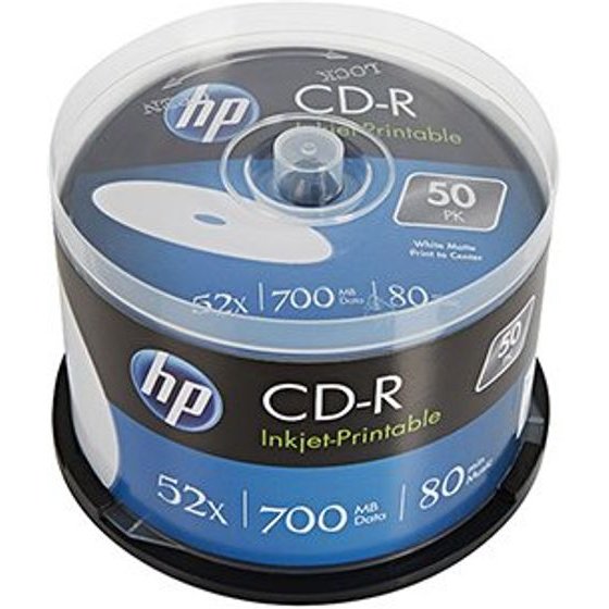 HP CD-RW, 69312, 25 pack, 700MB, 52x, 80min., 12cm, Without Printing possibility, Cake box, For Data Archiving - (CRE00017WIP-3)
