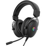 HP DHE-8005N Headphones With microphone, wire, black, 2.0, translucent, 3.5 Mm Jack + Usb - (9NG18AA)