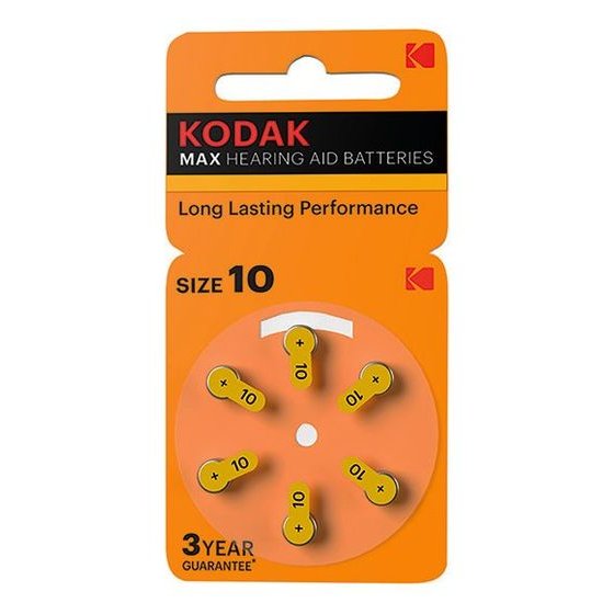 Kodak One-Off zinc-Air Battery P10, 6-Pack - (KOD-P10BL6)