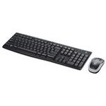 Logitech MK270 Keyboard Set Wireless CZ/SK, Black With Laser Wireless mouse, AAA, multimedia, 2.4 [GHz] - (920-004527)