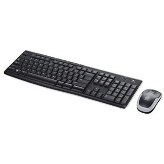 Logitech MK270 Keyboard Set Wireless CZ/SK, Black With Laser Wireless mouse, AAA, multimedia, 2.4 [GHz] - (920-004527)