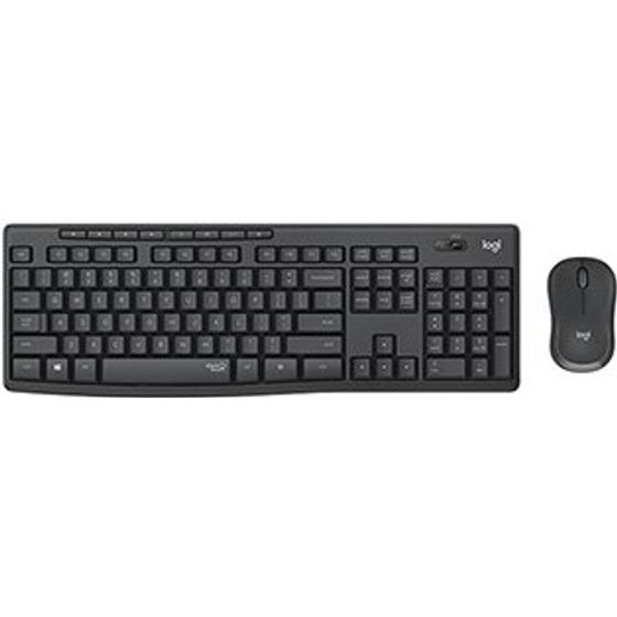 Logitech MK295 Keyboard Set Wireless CZ, Grey With Wireless Optical mouse, AAA, multimedia, 2.4 [GHz], Silenttouch - (920-009808)