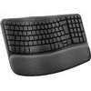 Logitech Wave Keys Keyoboard Wireless CZ/SK, Grey Ergonomic - (920-012307)