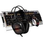 Marvo CM303 Keyboard Set Wire (USB) CZ/SK, Silver With Gaming Mouse And headphones, game, Membrane Type Translucent - (CM303 CZ)