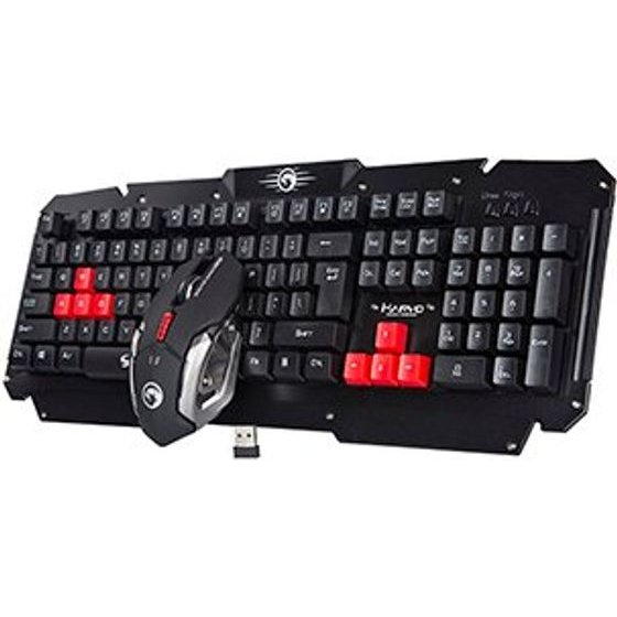 Marvo KW509 Keyboard Wireless CZ/SK, Black With Optical mouse, Gaming set, Membrane Type - (KW509 CZ/SK)