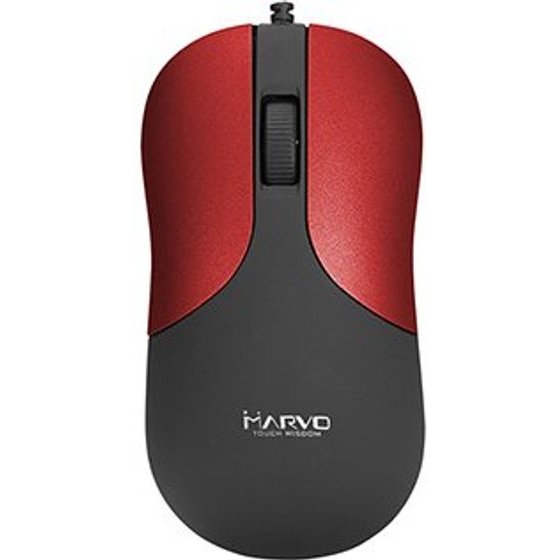 Marvo Mouse wire, Black And red, 1200DPi - (DMS002RD)