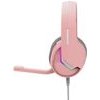 Marvo Tactic 40 Headphones With microphone, wire, pink, 2.0, backlighted, Usb - (H8618 PK)