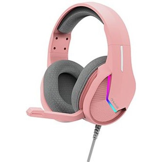Marvo Tactic 40 Headphones With microphone, wire, pink, 2.0, backlighted, Usb - (H8618 PK)