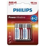 Philips One-Off Alkaline Battery AAA, 6-Pack - (LR03P6BP/10)