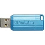 Verbatim Usb Flash disk, Usb 2.0, 128GB, Store,N,Go PinStripe, blue, For Data Archiving - (49461)