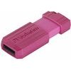 Verbatim Usb Flash disk, Usb 2.0, 128GB, Store,N,Go PinStripe, pink, For Data Archiving - (49460)