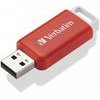 Verbatim Usb Flash disk, Usb 2.0, 16GB, DataBar, red, For Data Archiving - (49453)