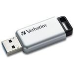 Verbatim Usb Flash disk, Usb 3.0, 64GB, Secure Pro, silver, Usb A, Aes 256-Bit sifrovani, s Vysuvnym Konektorem - (98666)