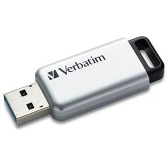 Verbatim Usb Flash disk, Usb 3.0, 64GB, Secure Pro, silver, Usb A, Aes 256-Bit sifrovani, s Vysuvnym Konektorem - (98666)