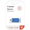 Verbatim Usb Flash disk, Usb C, 64GB, Plectra, blue, Usb C - (30232)