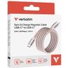 Verbatim USB-C Cable Usb C M - Usb C M, 60W, 1.2m, magnetic, pink, box, - (31853)