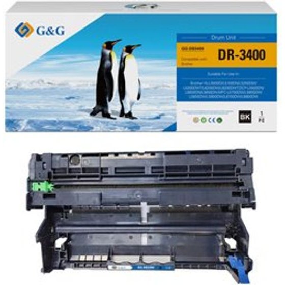 G&G compatible drum with DR3400, black, 30000p - (NT-DB3400)