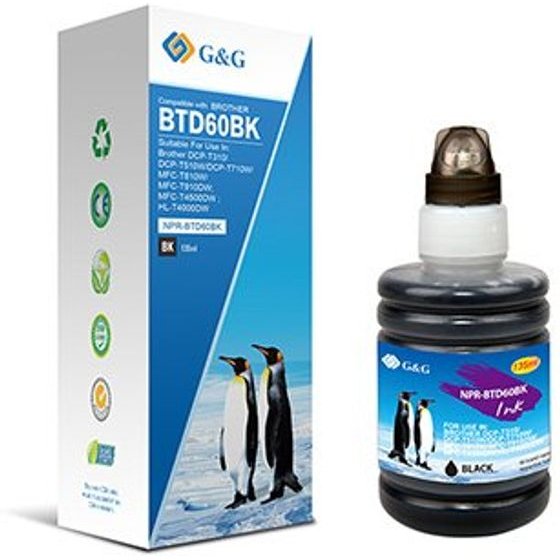 G&G compatible ink with BTD60BK, black, 6500p - (NPR-BTD60BK)