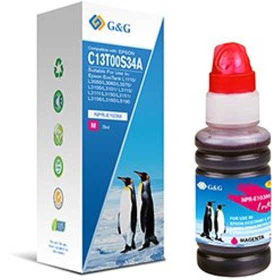 G&G compatible ink with C13T00S34A, magenta - (NPR-E103M-70ml-B)