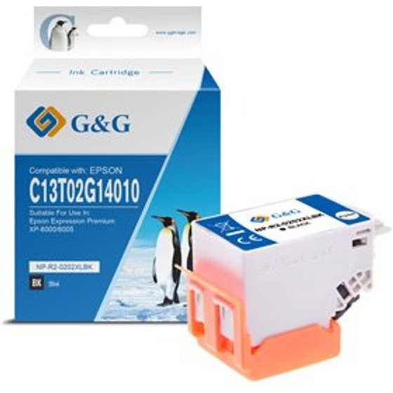 G&G compatible ink with C13T02G14010, black - (NP-E-0202XLBK)