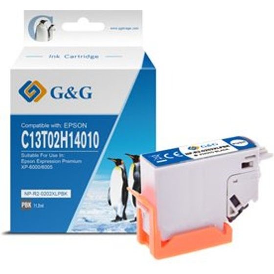 G&G compatible ink with C13T02H14010, photo black - (NP-E-0202XLPBK)