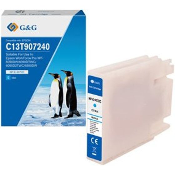 G&G compatible ink with C13T907240, cyan, 120ml - (NP-E-9072C)