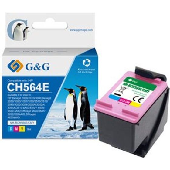 G&G compatible ink with CH564EE, HP 301XL, NH-RC564C, color, 18ml, ml - (NH-RC564CL)